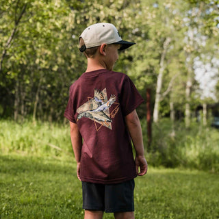 Burlebo Youth Pintail Triangle Duck Tee {Maroon}