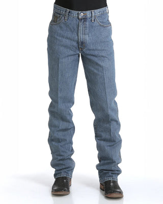 Blue jeans on a white background