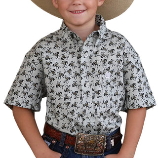 Cinch Youth Bucking Horse SS Button Down - Cinch
