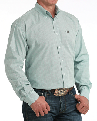 Cinch Men's Printed Button Down {Mint Blue}