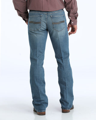 Cinch Men's Ian Mid Rise Slim Boot Cut Jeans {Medium Stone}