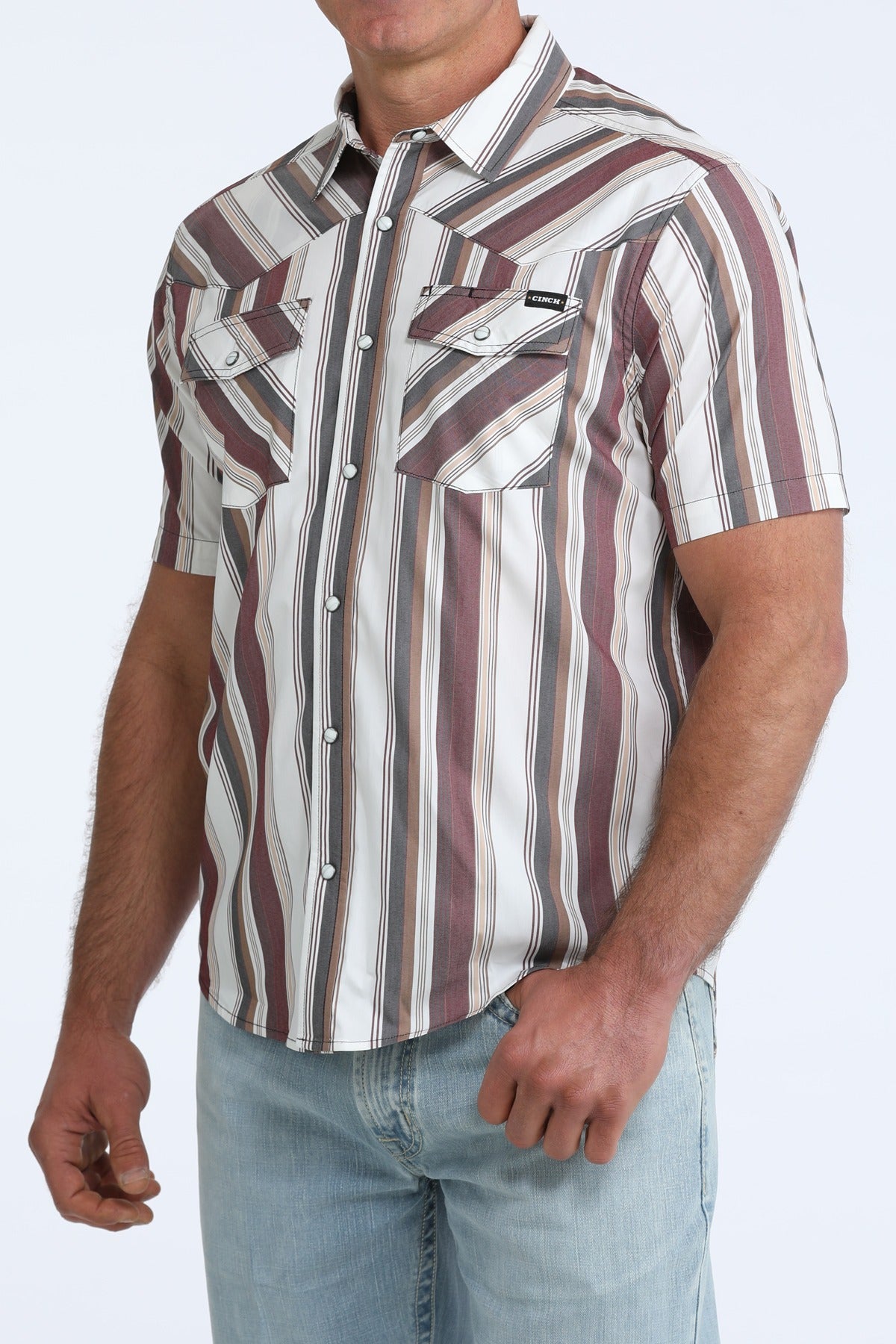 Cinch Men's Camp Pearl Snap {White}