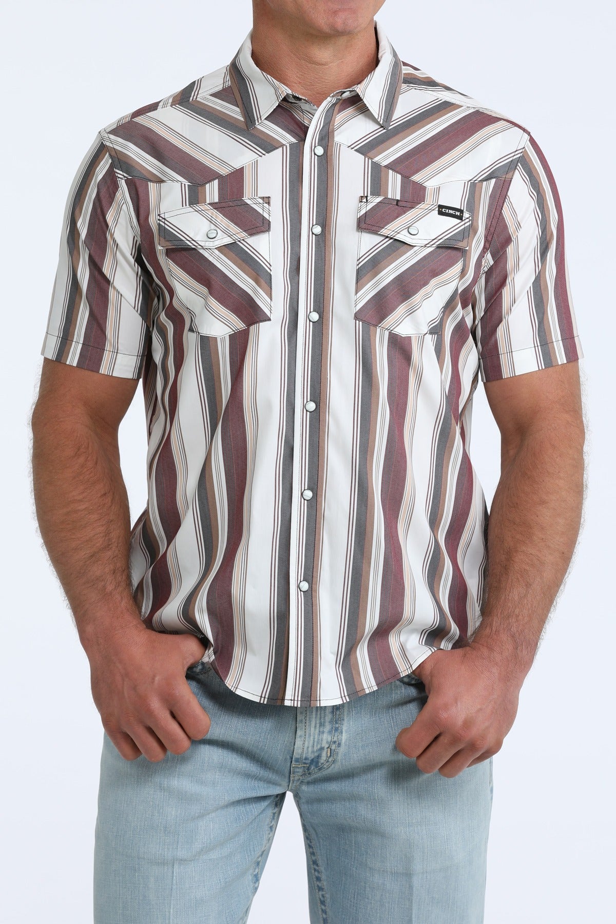 Cinch Men's Camp Pearl Snap {White}