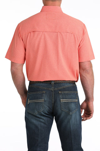 Cinch Men's Arenaflex Plaid Print {Coral}