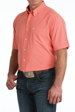 Cinch Men's Arenaflex Plaid Print {Coral}