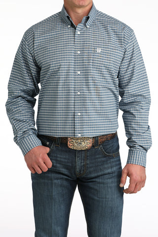 Cinch Men's Plaid Button Down {Blue}