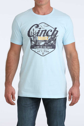 Cinch Men's Born in the West Tee {Light Blue}