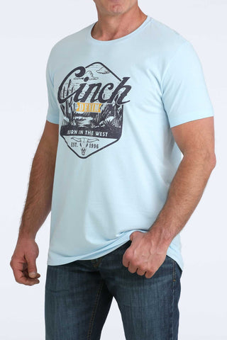 Cinch Men's Born in the West Tee {Light Blue}