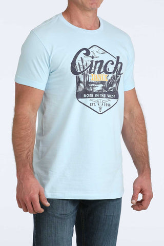 Cinch Men's Born in the West Tee {Light Blue}