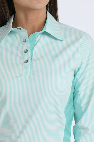 Cinch Women's Arenaflex Hybrid Collared Shirt {Light Blue}