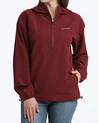 Cinch Women's 1/2 Zip Windbreaker {Burgundy}