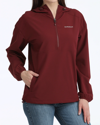 Cinch Women's 1/2 Zip Windbreaker {Burgundy}