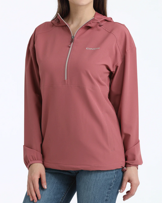 Cinch 1/2 Zip Windbreaker {Pink}