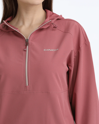 Cinch 1/2 Zip Windbreaker {Pink}