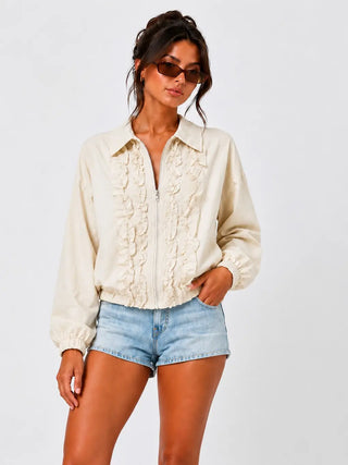 The Ruffle Jacket {Off White}