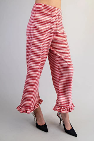 The Check It Pants {Red Gingham}