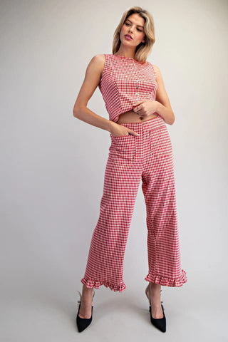 The Check It Pants {Red Gingham}