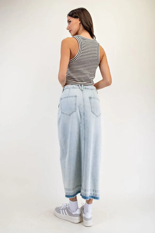 The Adele Denim Maxi Skirt