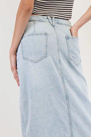 The Adele Denim Maxi Skirt