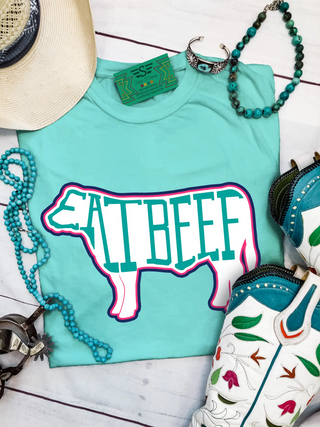 Girls Eat Beef Tee {Mint}
