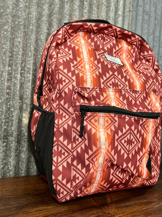 Patterned bag on a textured surface