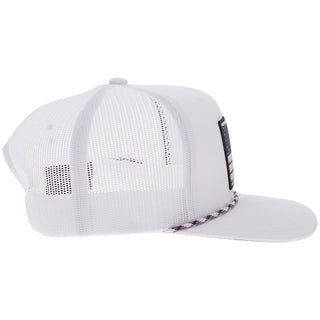 Hooey Men's "Liberty Roper" Flag Patch Cap  2610T-WH - Hooey 3