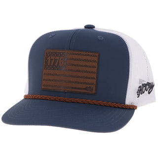 Hooey Men's "Liberty Roper" 1776 Patch Cap  2655T-NVWH - Hooey 1