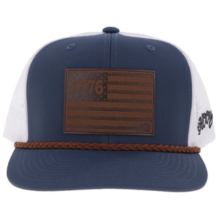 Hooey Men's "Liberty Roper" 1776 Patch Cap  2655T-NVWH - Hooey 4