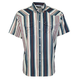Hooey Men's Sol Striped Pearl Snap {Whitecap Grey}