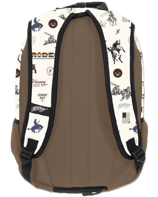 Hooey Rockstar Rodeo Print Backpack {Cream}