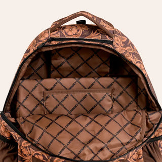 Hooey Recess Tooled Leather Print Backpack {Brown}