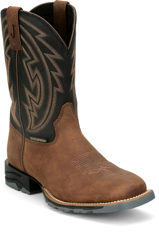 Justin Men's Lytle Bomber Brown Cowhide Steel Toe Boots