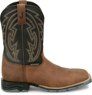 Justin Men's Lytle Bomber Brown Cowhide Steel Toe Boots