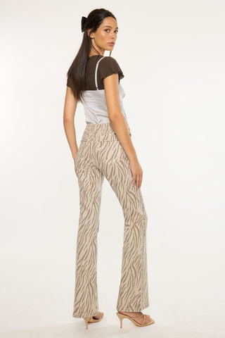 The Tessa Zebra High Rise Jean