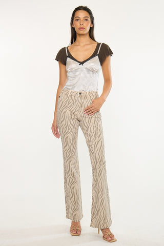 The Tessa Zebra High Rise Jean