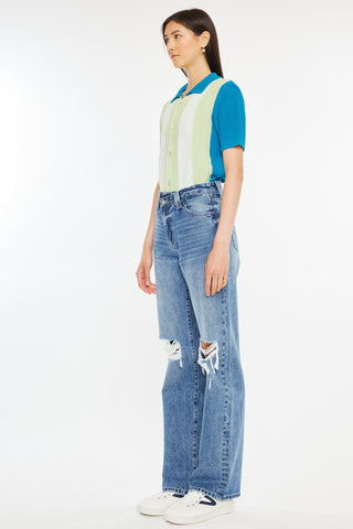 The Teige 90's High Rise Criss Cross Jean