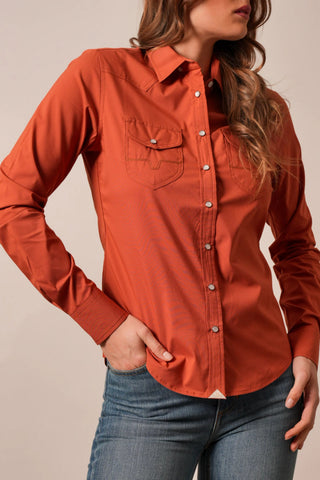 Kimes Ranch Women's Skeeter Pearl Snap {Burnt Red}