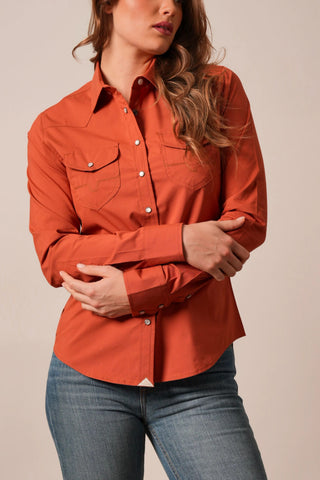 Kimes Ranch Women's Skeeter Pearl Snap {Burnt Red}