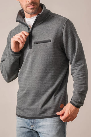 Kimes Ranch Men's Lambert 1/4 Zip Pullover {Black}