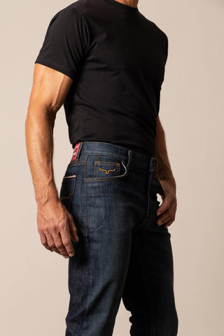 Kimes Men's "Roger" Slim Fit Boot Cut Jean {Blue}