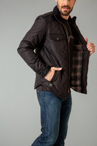 Kimes Men's Skink Quilted Jacket {Black}