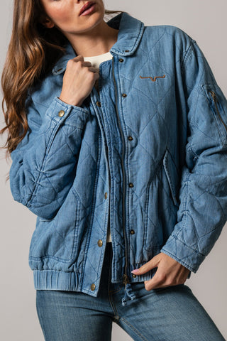 Kimes Ranch Women's Phoeby Quilted Denim Jacket {Indigo}