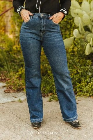 The Tacey Trouser Jean {Dark Wash}