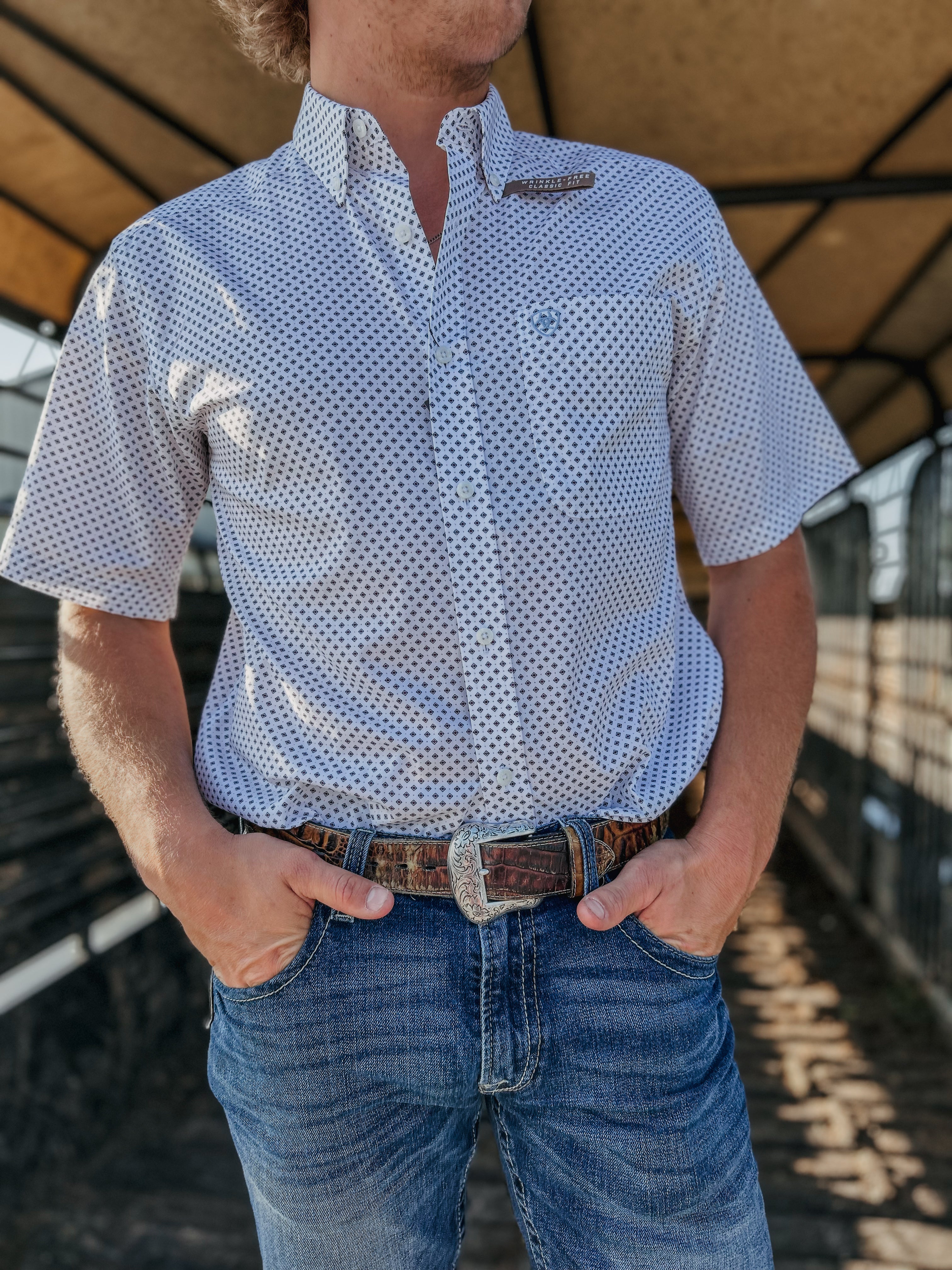 ariat short sleeve dress shirts Ariat Solid White Short Sleeves Roman Valley Ranch