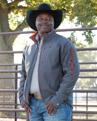 Cinch Men's Softshell Bonded Jacket {Charcoal}