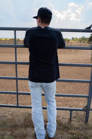 Wrangler Mens Graphic Thermal Long Sleeve {Jet Black}