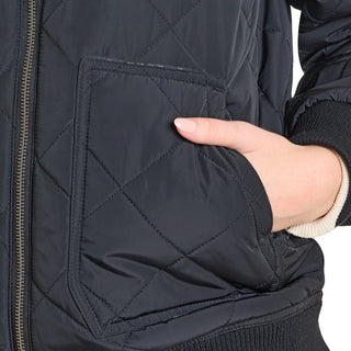 Panhandle Slim Quilted Bomber Jacket {Black}