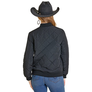 Panhandle Slim Quilted Bomber Jacket {Black}