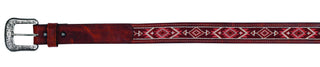 Red Dirt Hat Co Ladies Coral Seed Beaded Inlay Belt - Red Dirt Hat Co