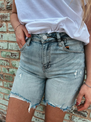 risen-distressed-midi-length-denim-shorts-3